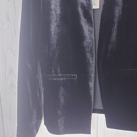 Mika Mindel Size S Nancy Jacket Black Velvet Lace Long Sleeves Open Front NWT - Picture 5 of 11